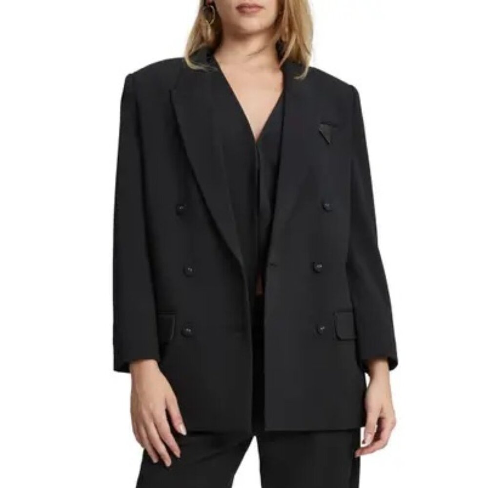 Bardot - Sloane Oversize Double Breasted Blazer in Black